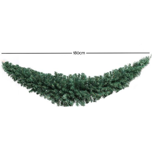 Jingle Jollys Christmas Garland Xmas Tree Decoration Green – 6ft