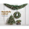 Jingle Jollys Christmas Garland Xmas Tree Decoration Green – 6ft