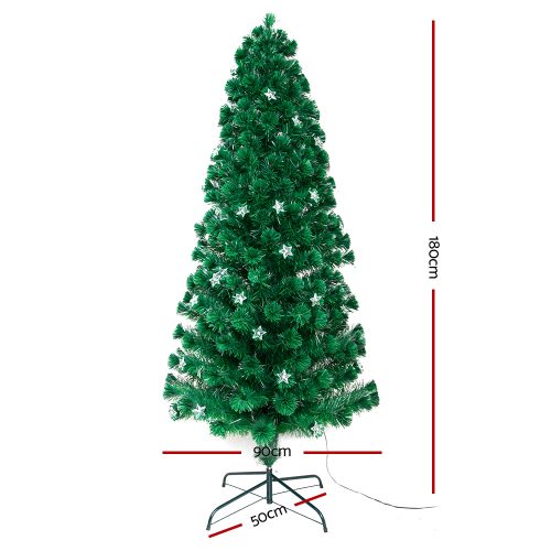 Jingle Jollys Christmas Tree LED Xmas trees with Lights Multi Colour – 6ft