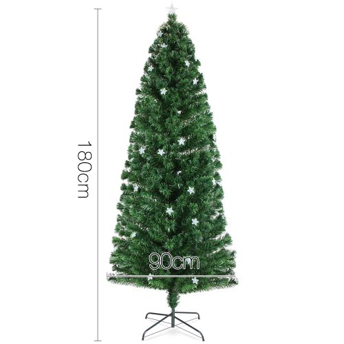 Jingle Jollys Christmas Tree LED Xmas trees with Lights Multi Colour – 6ft