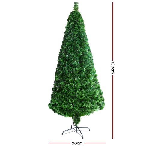 1.8m Christmas Tree Optic Fibre LED Xmas tree 300 Tips