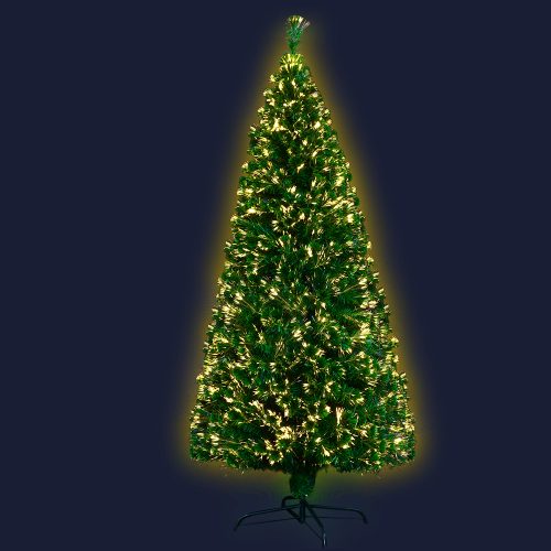 Jingle Jollys Christmas Tree LED Xmas trees Optic Fibre Warm White – 6ft