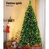 Jingle Jollys Christmas Tree LED Xmas trees Optic Fibre Warm White – 6ft