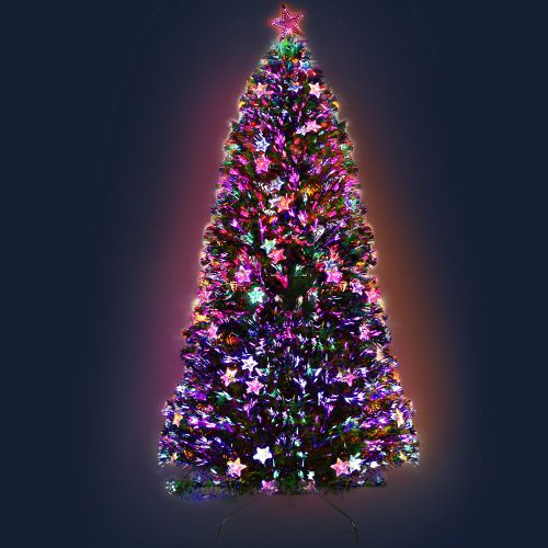 Jingle Jollys Christmas Tree LED Xmas trees with Lights Multi Colour – 7ft