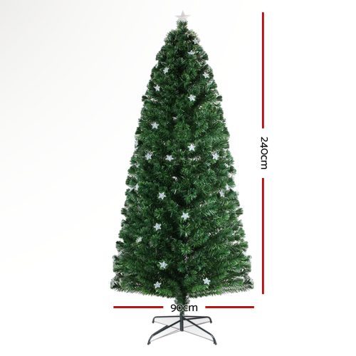 Jingle Jollys Christmas Tree LED Xmas trees with Lights Multi Colour – 7ft