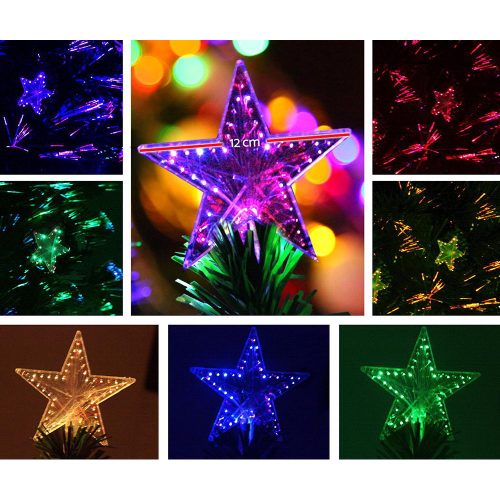 Jingle Jollys Christmas Tree LED Xmas trees with Lights Multi Colour – 7ft
