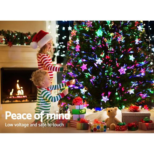 Jingle Jollys Christmas Tree LED Xmas trees with Lights Multi Colour – 7ft