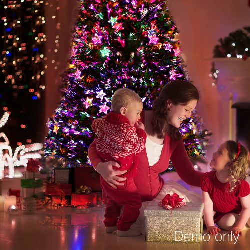 Jingle Jollys Christmas Tree LED Xmas trees with Lights Multi Colour – 7ft