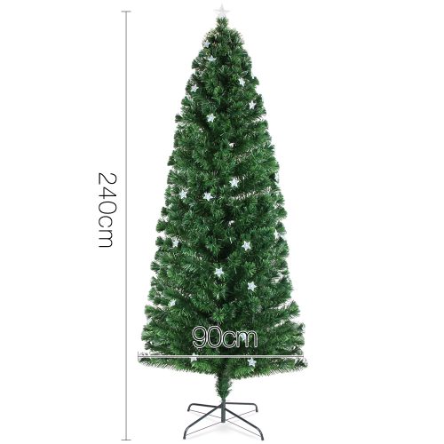 Jingle Jollys Christmas Tree LED Xmas trees with Lights Multi Colour – 8ft