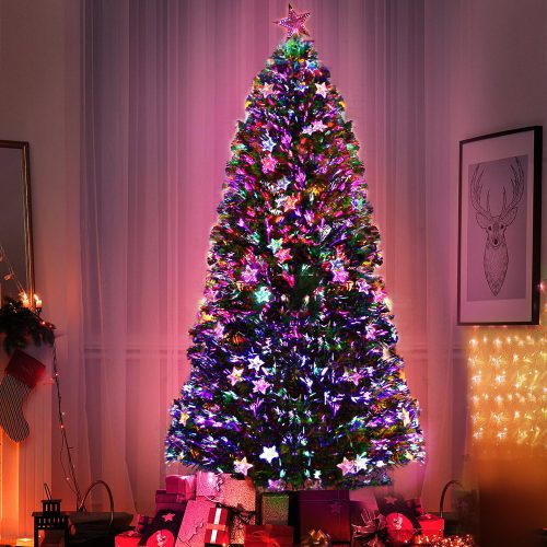 Jingle Jollys Christmas Tree LED Xmas trees with Lights Multi Colour – 8ft