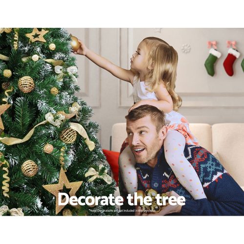 Jingle Jollys Christmas Tree Xmas Trees Decorations Snowy Green Tips – 6ft
