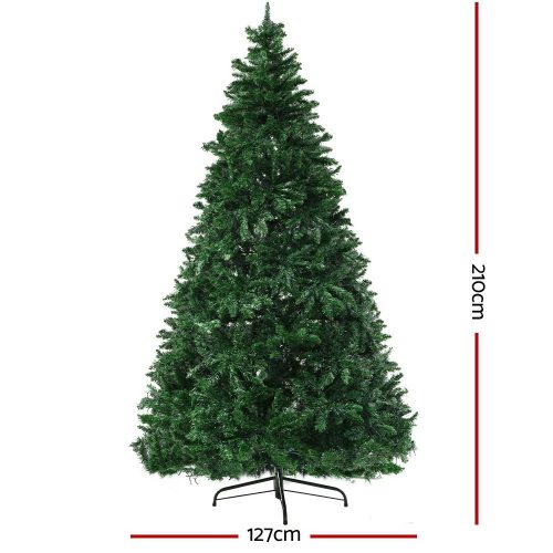 Christmas Tree 2.1m Xmas Tree Decoration 8 Light Mode Multi Colour