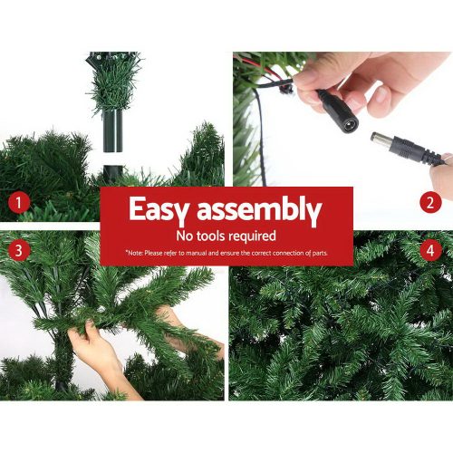 Christmas Tree 2.1m Xmas Tree Decoration 8 Light Mode Multi Colour