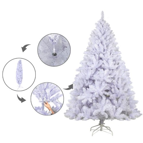 Christmas Tree 2.1m 1000 White Tips Xmas Tree Decorations