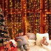 Jingle Jollys 6X3M Christmas Curtain Lights 600LED – Warm White