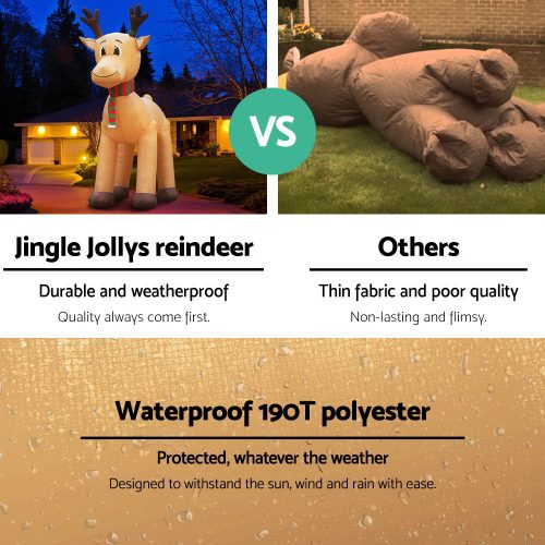 5M Christmas Inflatable Reindeer Outdoor Xmas Decorations Lights