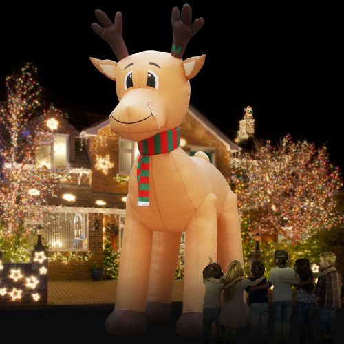 5M Christmas Inflatable Reindeer Outdoor Xmas Decorations Lights