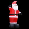 Jingle Jollys Christmas Inflatable Santa Decorations Outdoor Air-Power Light – 5M