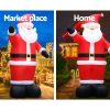 Jingle Jollys Christmas Inflatable Santa Decorations Outdoor Air-Power Light – 5M