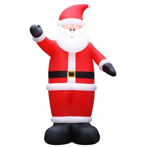 Jingle Jollys Christmas Inflatable Santa Decorations Outdoor Air-Power Light – 5M