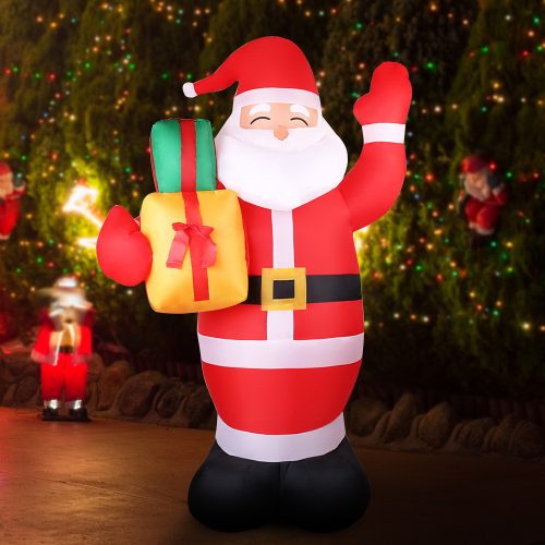 Jingle Jollys Christmas Inflatable Santa Decorations Outdoor Air-Power Light – 2.4M