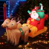 Christmas Inflatable Santa Sleigh 2.2M Outdoor Decorations LED