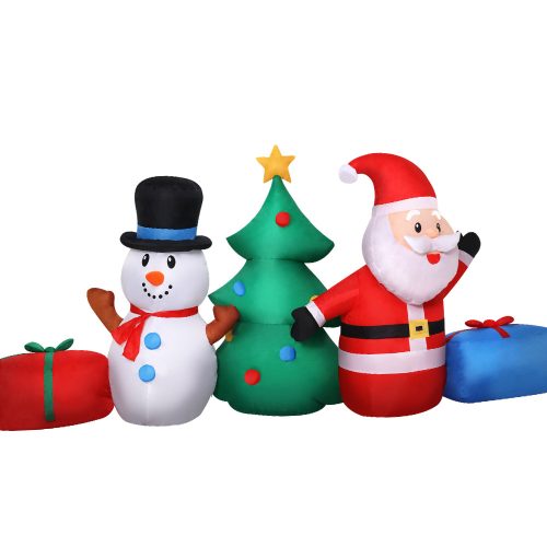 Christmas Inflatable Tree Snowman Lights 2.7M Outdoor Decorations