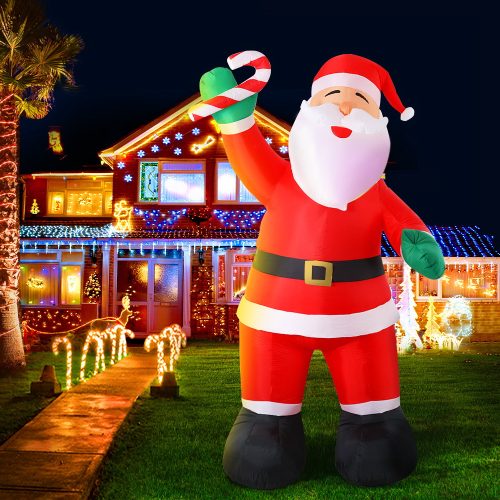 Christmas Inflatable Santa 3M Xmas Outdoor Decorations LED Lights