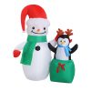 Christmas Inflatable Snowman 1.8M Lights LED Outdoor Decorations