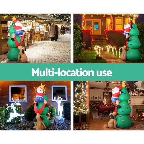 Christmas Inflatable Santa Tree 1.8M Lights Outdoor Decorations