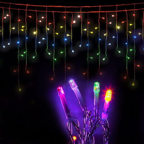 Jingle Jollys 500 LED Solar Powered Christmas Icicle Lights 20M Outdoor Fairy String Party – MULTICOLOUR