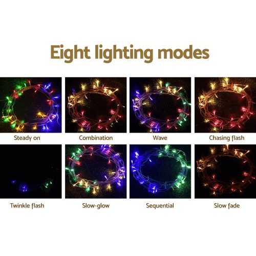 Jingle Jollys 800 LED Christmas Icicle Lights – Mutlicolour