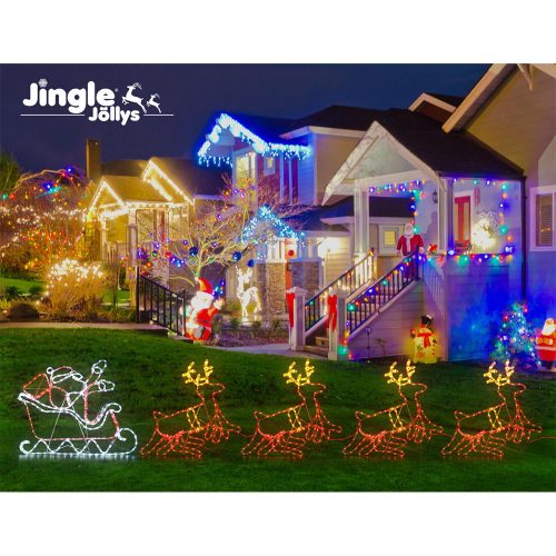 Christmas Lights 806 LED Fairy Light Reindeer Sleigh Decorations
