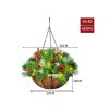 Christmas Hanging Basket Ornaments LED Lights Home Garden Porch Decor – 10 x 20 cm