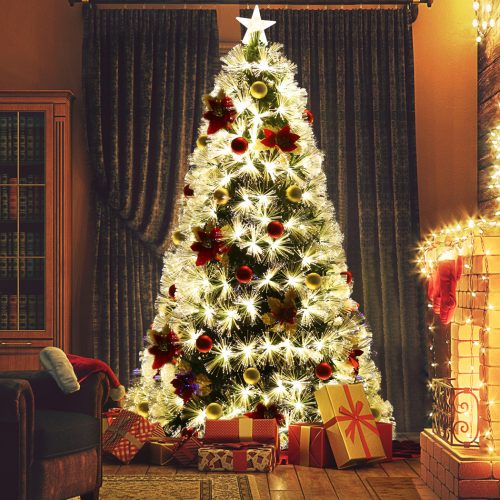 Christmas Tree Xmas Decorations Fibre Optic Multicolour Lights – 1.8 M