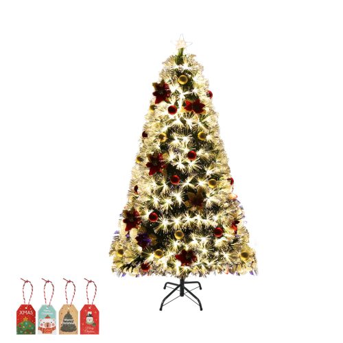 Christmas Tree Xmas Decorations Fibre Optic Multicolour Lights – 2.1 M