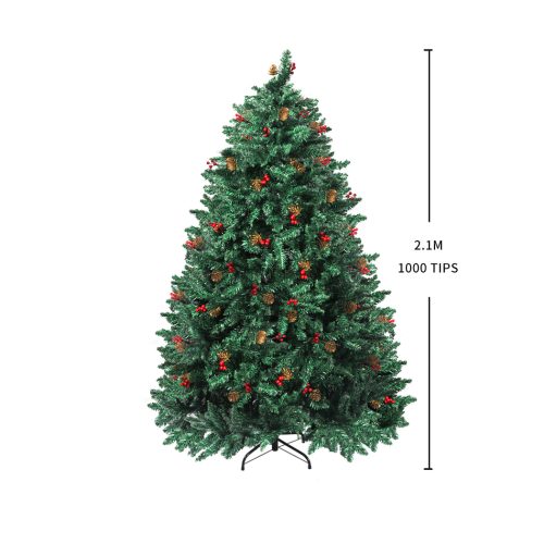 Christmas Tree Pinecone Decorated Xmas Home Garden Decorations – 2.1 M