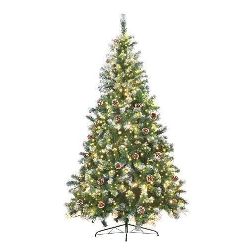 Christabelle Pre Lit LED Christmas Tree with Pine Cones – 2.4 M