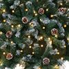 Christabelle Pre Lit LED Christmas Tree with Pine Cones – 2.4 M