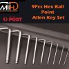 9pcs LONG Arm Allen Keys Set Metric Ball End Driver Hex Allan Allen Kit