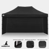 Gazebo Tent Marquee 3×4.5m PopUp Outdoor Wallaroo – Black