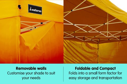 Gazebo Tent Marquee 3×4.5m PopUp Outdoor Wallaroo – Orange
