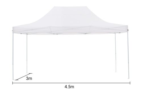 Gazebo Tent Marquee 3×4.5m PopUp Outdoor Wallaroo – White