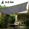 Wallaroo Outdoor Sun Shade Sail Canopy Grey Rectangle – 3 x 2.5 M