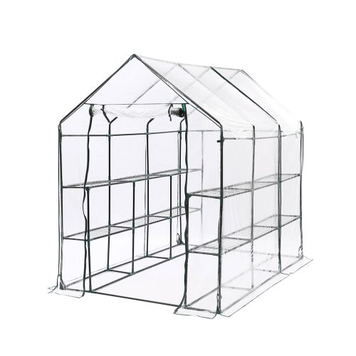 Walk In Greenhouse Garden Shed PVC Cover Film Tunnel Green House Plant