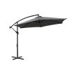 3M Outdoor Umbrella Cantilever Cover Garden Patio Beach Umbrellas Crank – Grey