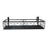 Plant Holder Plant Stand Hanging Flower Pot Basket Garden Wall Rack Shelf Rectangle – Black