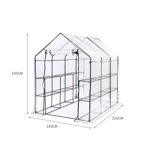 Walk In Greenhouse Garden Shed PVC Cover Film Tunnel Green House Plant – 3 Tier