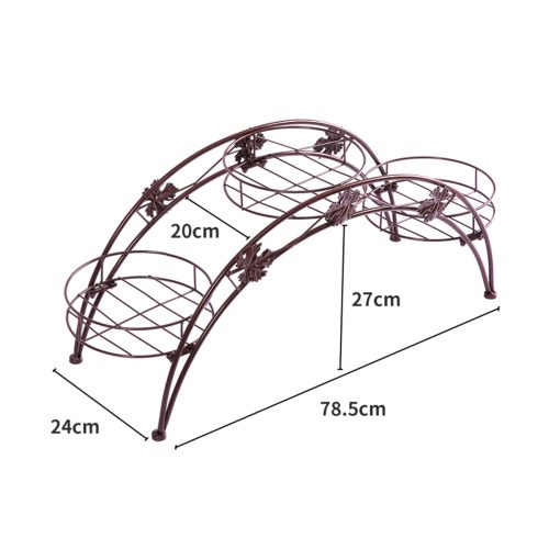 Plant Stand Outdoor Indoor Metal Flower Pots Rack Corner Planter Shelf