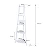 5 Tier Corner Shelf Wooden Storage Home Display Rack Plant Stand – White